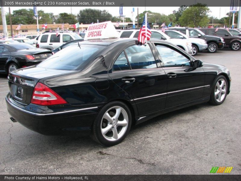 Black / Black 2005 Mercedes-Benz C 230 Kompressor Sedan