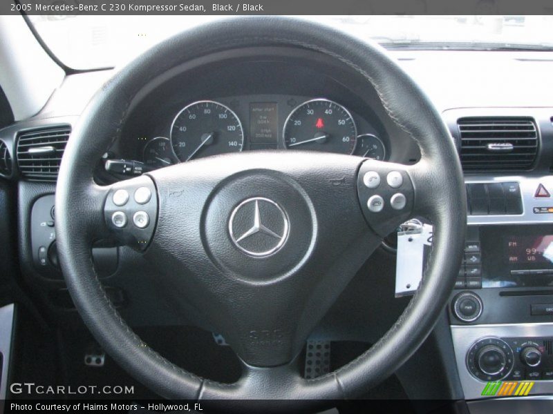 Black / Black 2005 Mercedes-Benz C 230 Kompressor Sedan