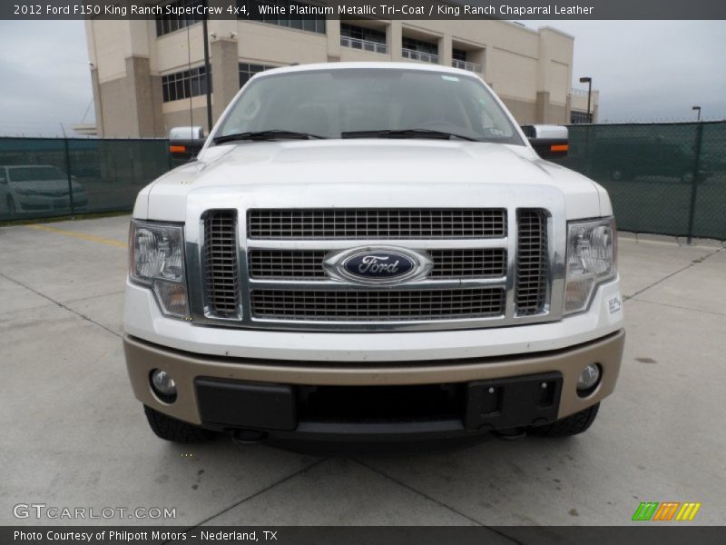 White Platinum Metallic Tri-Coat / King Ranch Chaparral Leather 2012 Ford F150 King Ranch SuperCrew 4x4