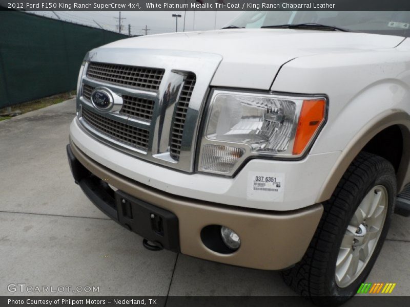 White Platinum Metallic Tri-Coat / King Ranch Chaparral Leather 2012 Ford F150 King Ranch SuperCrew 4x4