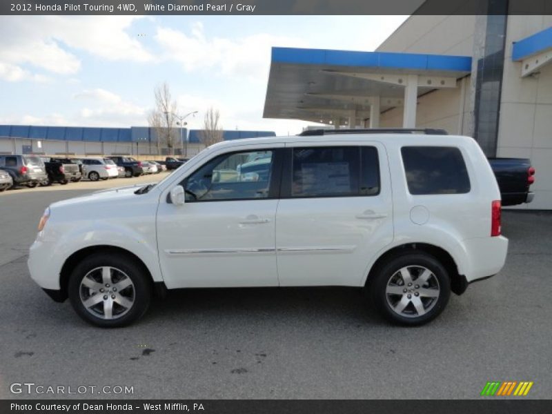 White Diamond Pearl / Gray 2012 Honda Pilot Touring 4WD