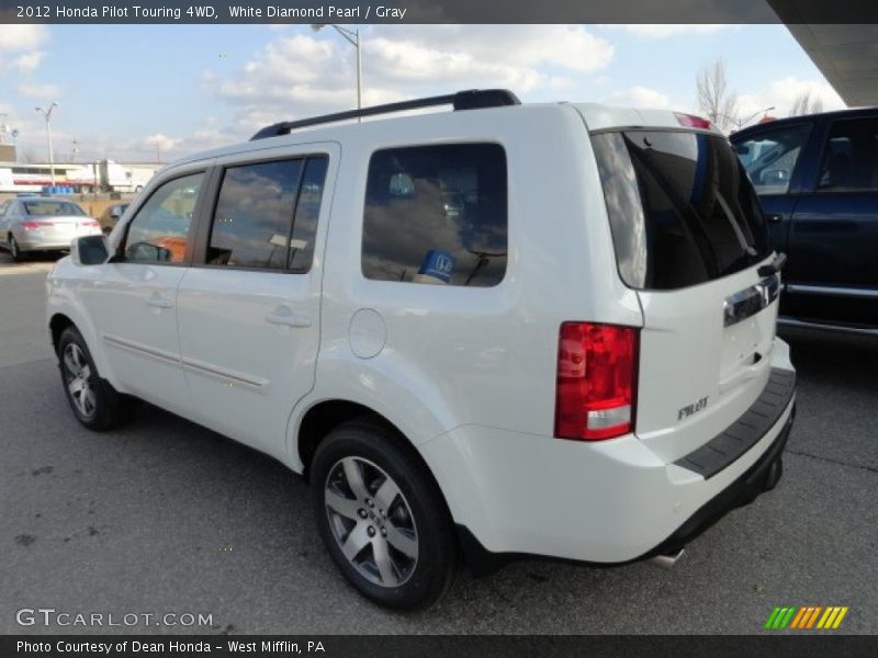 White Diamond Pearl / Gray 2012 Honda Pilot Touring 4WD