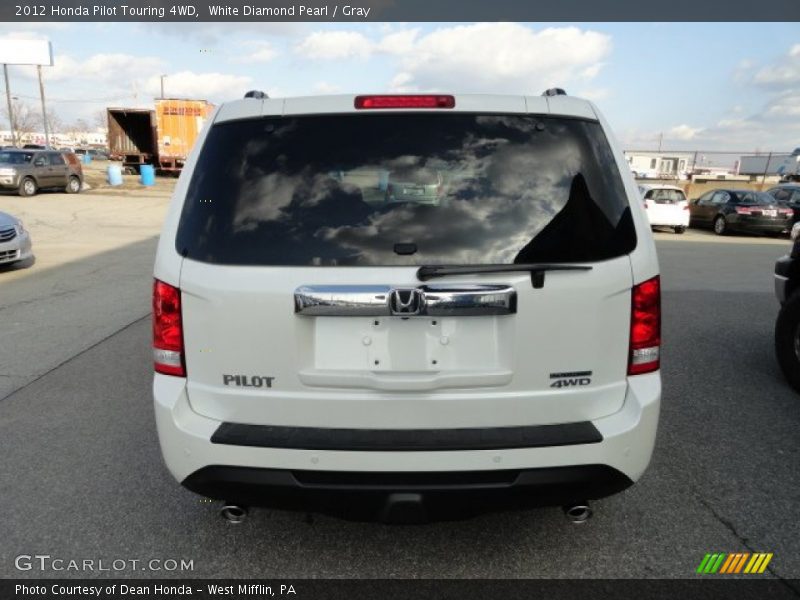 White Diamond Pearl / Gray 2012 Honda Pilot Touring 4WD