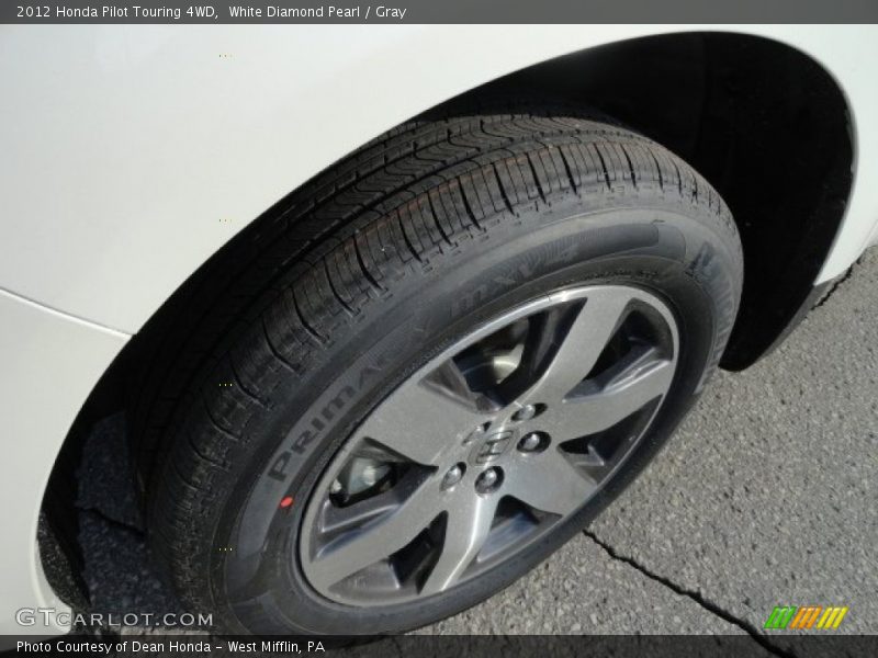 White Diamond Pearl / Gray 2012 Honda Pilot Touring 4WD