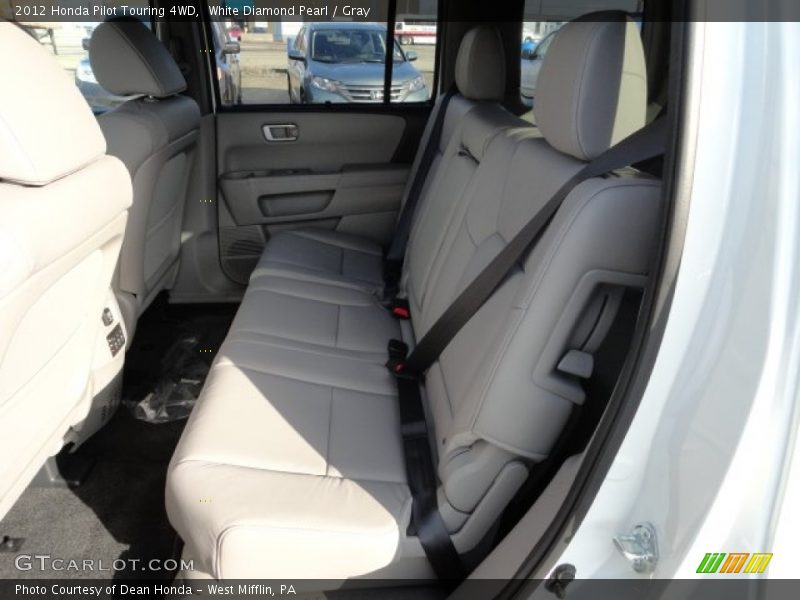 White Diamond Pearl / Gray 2012 Honda Pilot Touring 4WD