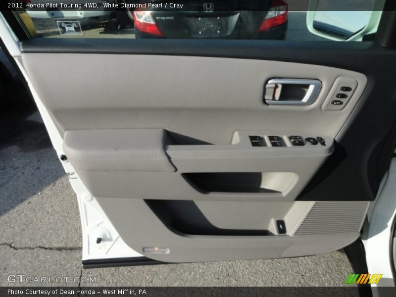 White Diamond Pearl / Gray 2012 Honda Pilot Touring 4WD