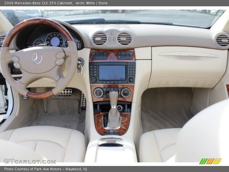 Arctic White / Stone 2009 Mercedes-Benz CLK 350 Cabriolet