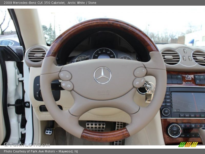 Arctic White / Stone 2009 Mercedes-Benz CLK 350 Cabriolet