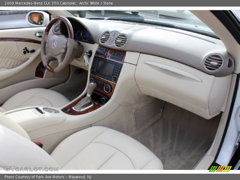 Arctic White / Stone 2009 Mercedes-Benz CLK 350 Cabriolet