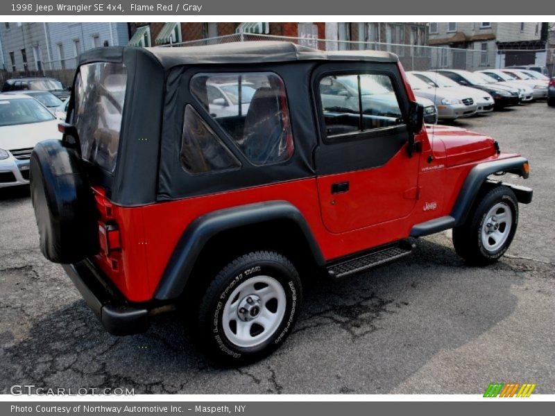 Flame Red / Gray 1998 Jeep Wrangler SE 4x4