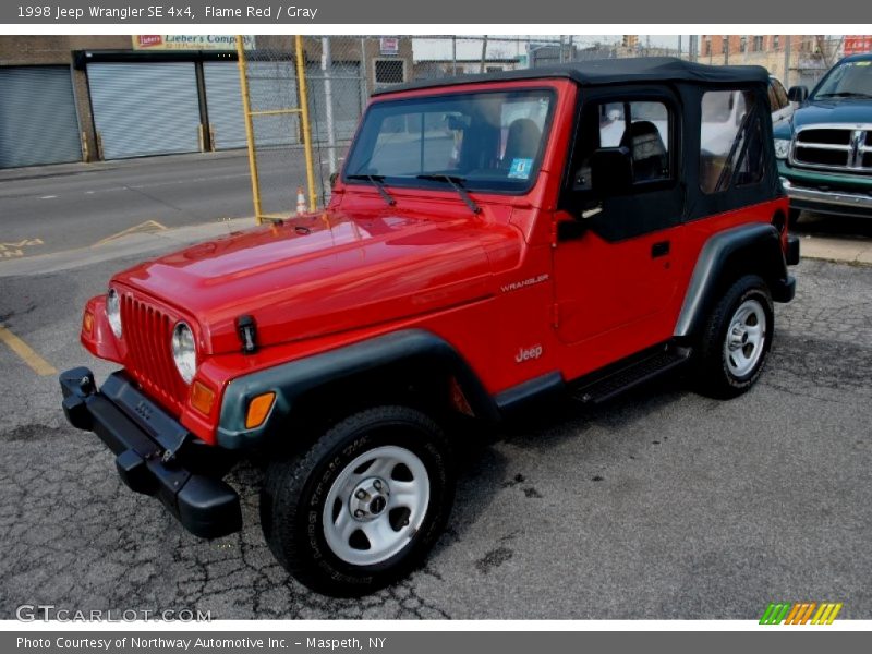 Flame Red / Gray 1998 Jeep Wrangler SE 4x4