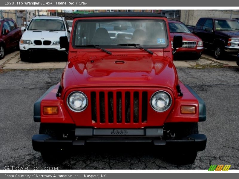Flame Red / Gray 1998 Jeep Wrangler SE 4x4