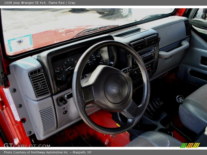 Flame Red / Gray 1998 Jeep Wrangler SE 4x4