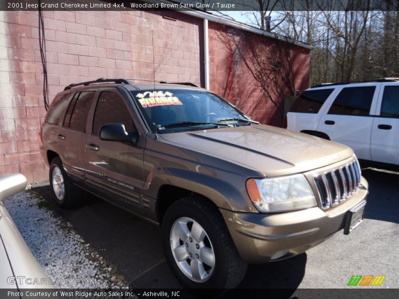 Woodland Brown Satin Glow / Taupe 2001 Jeep Grand Cherokee Limited 4x4