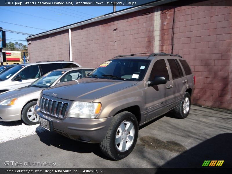 Woodland Brown Satin Glow / Taupe 2001 Jeep Grand Cherokee Limited 4x4