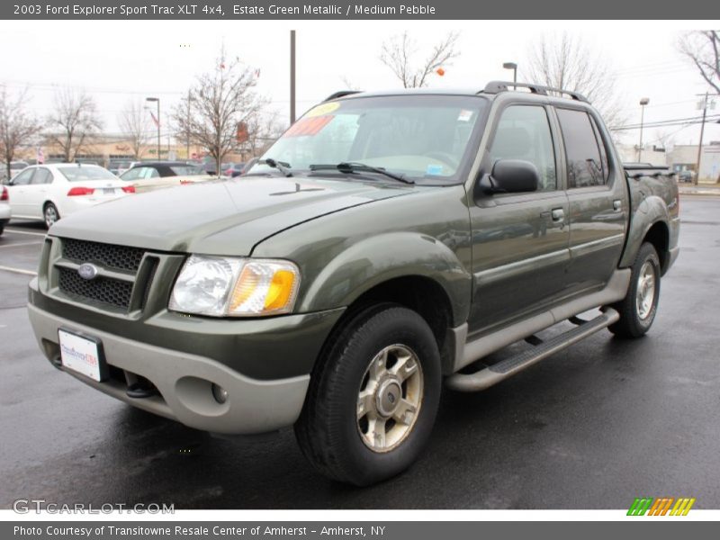 Estate Green Metallic / Medium Pebble 2003 Ford Explorer Sport Trac XLT 4x4