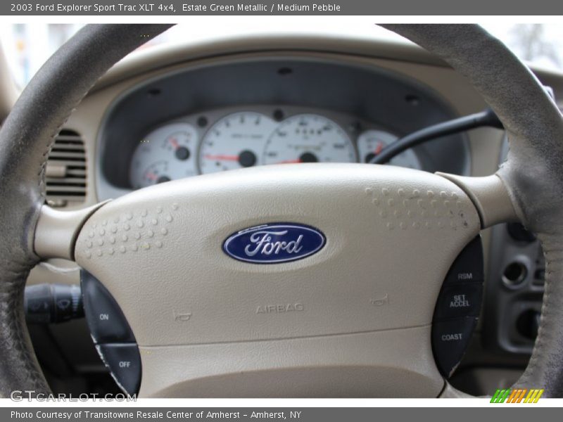 Estate Green Metallic / Medium Pebble 2003 Ford Explorer Sport Trac XLT 4x4