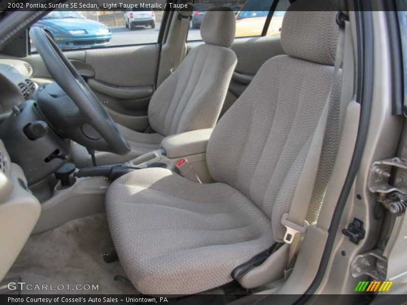 Light Taupe Metallic / Taupe 2002 Pontiac Sunfire SE Sedan