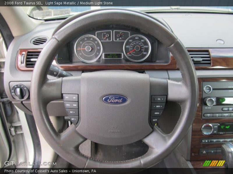 Light Sage Metallic / Medium Light Stone 2008 Ford Taurus SEL