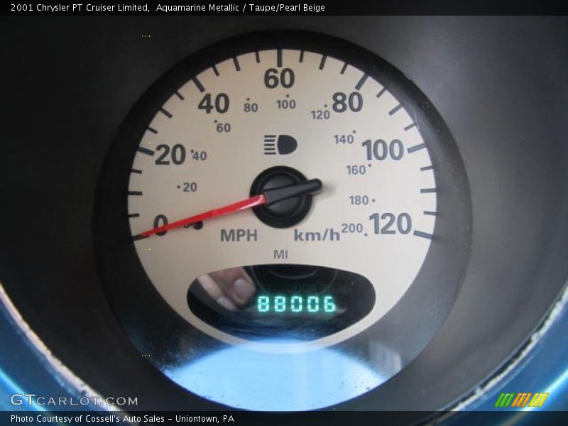 Aquamarine Metallic / Taupe/Pearl Beige 2001 Chrysler PT Cruiser Limited