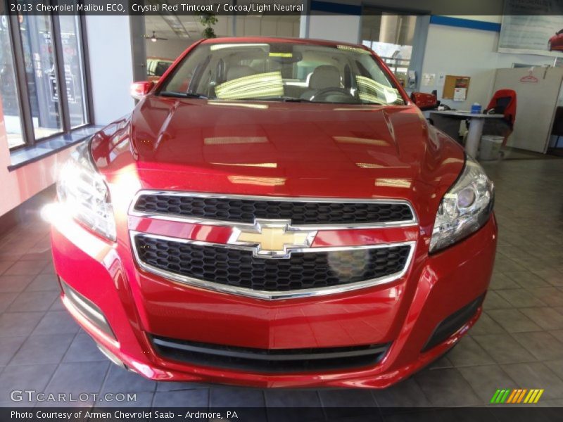 Crystal Red Tintcoat / Cocoa/Light Neutral 2013 Chevrolet Malibu ECO