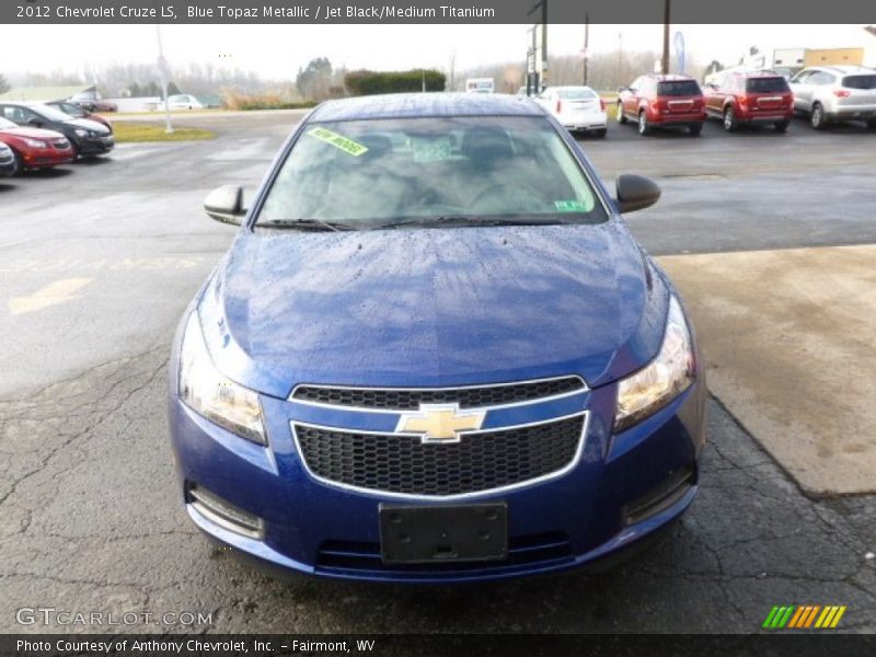 Blue Topaz Metallic / Jet Black/Medium Titanium 2012 Chevrolet Cruze LS
