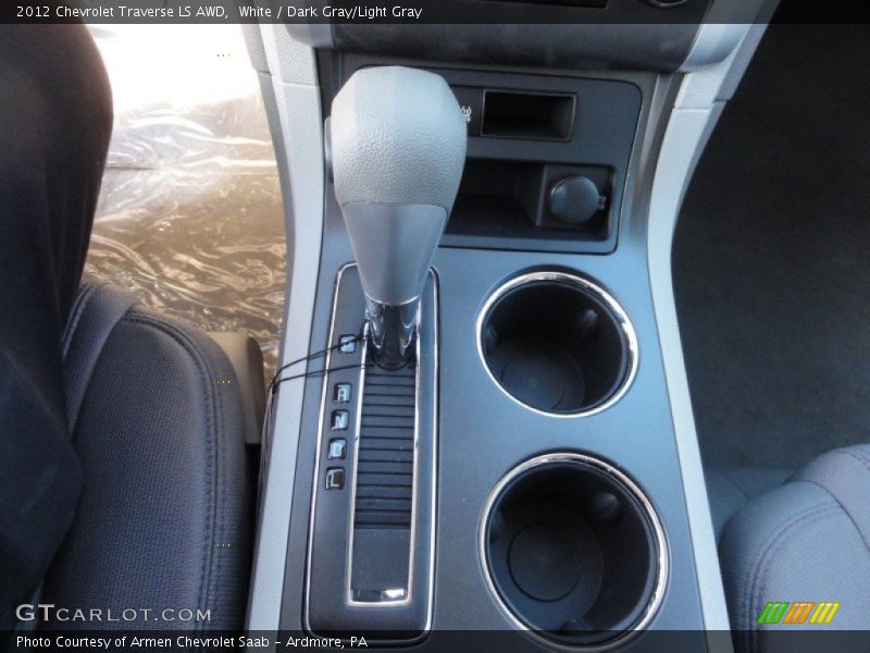 White / Dark Gray/Light Gray 2012 Chevrolet Traverse LS AWD