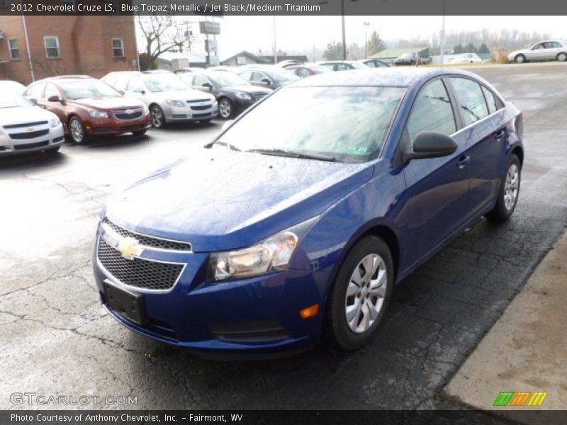 Blue Topaz Metallic / Jet Black/Medium Titanium 2012 Chevrolet Cruze LS