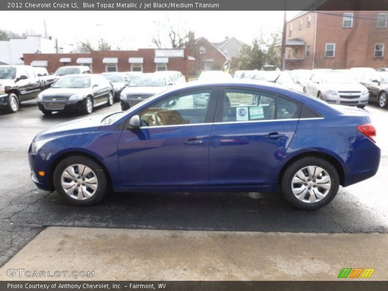 Blue Topaz Metallic / Jet Black/Medium Titanium 2012 Chevrolet Cruze LS