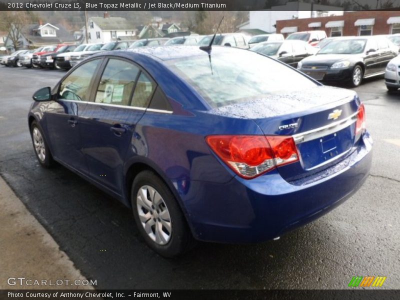 Blue Topaz Metallic / Jet Black/Medium Titanium 2012 Chevrolet Cruze LS