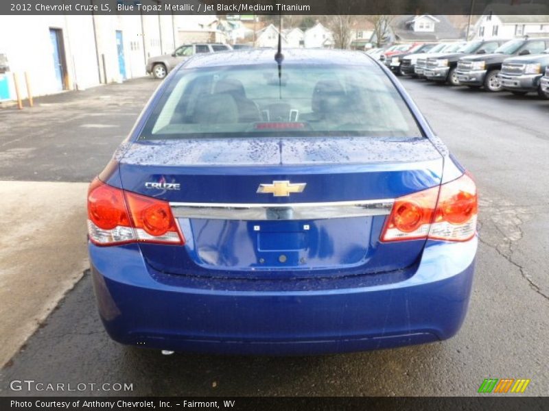 Blue Topaz Metallic / Jet Black/Medium Titanium 2012 Chevrolet Cruze LS
