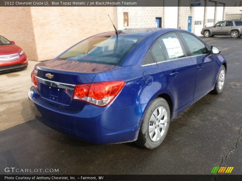 Blue Topaz Metallic / Jet Black/Medium Titanium 2012 Chevrolet Cruze LS