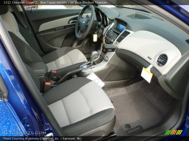 Blue Topaz Metallic / Jet Black/Medium Titanium 2012 Chevrolet Cruze LS