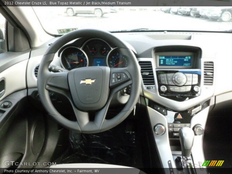 Blue Topaz Metallic / Jet Black/Medium Titanium 2012 Chevrolet Cruze LS