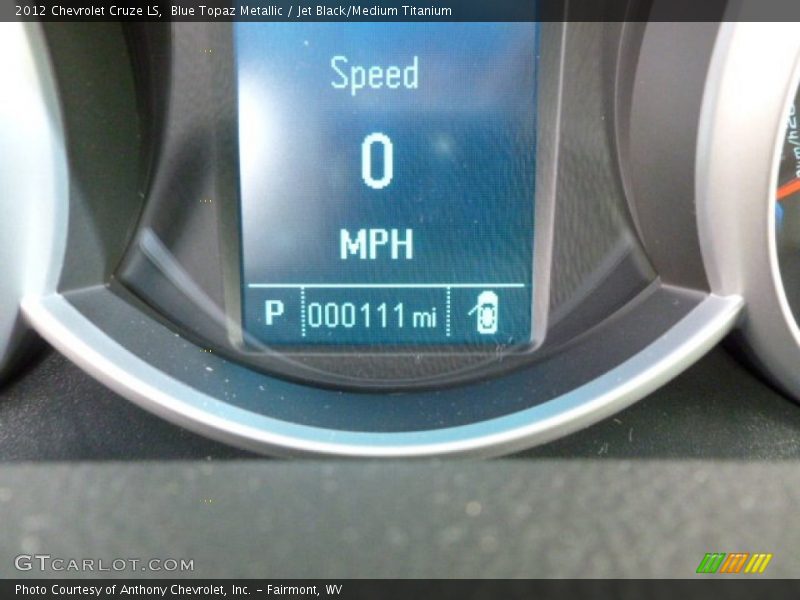 Blue Topaz Metallic / Jet Black/Medium Titanium 2012 Chevrolet Cruze LS