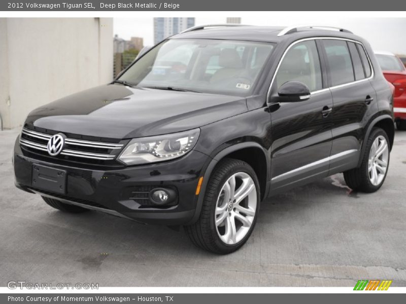 Deep Black Metallic / Beige 2012 Volkswagen Tiguan SEL