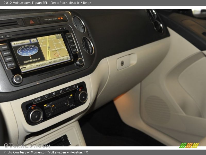 Deep Black Metallic / Beige 2012 Volkswagen Tiguan SEL