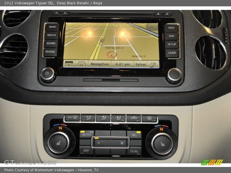 Deep Black Metallic / Beige 2012 Volkswagen Tiguan SEL