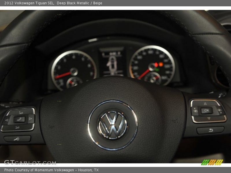 Deep Black Metallic / Beige 2012 Volkswagen Tiguan SEL