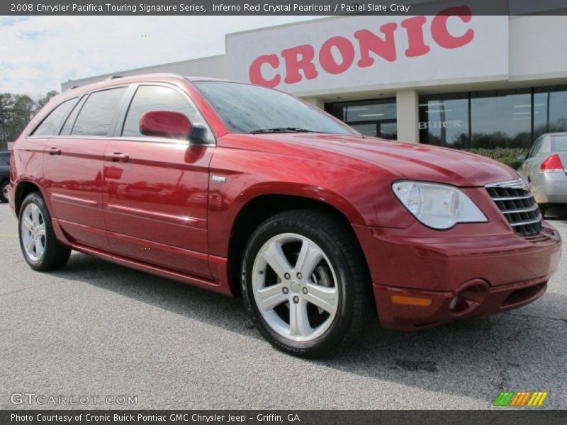 Inferno Red Crystal Pearlcoat / Pastel Slate Gray 2008 Chrysler Pacifica Touring Signature Series