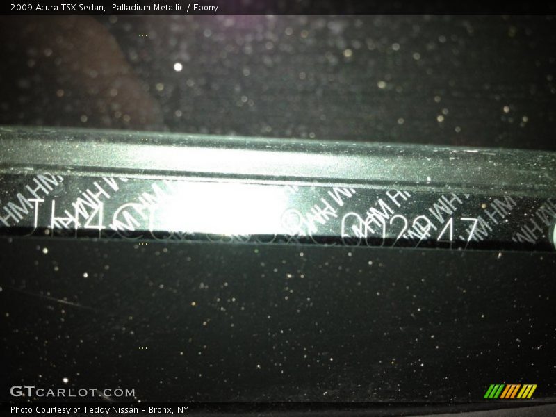 Palladium Metallic / Ebony 2009 Acura TSX Sedan