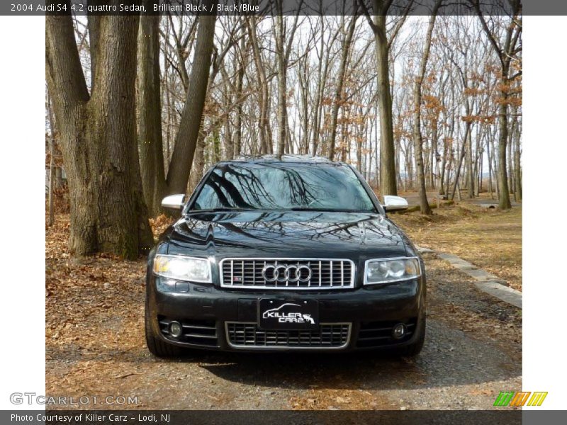 Brilliant Black / Black/Blue 2004 Audi S4 4.2 quattro Sedan