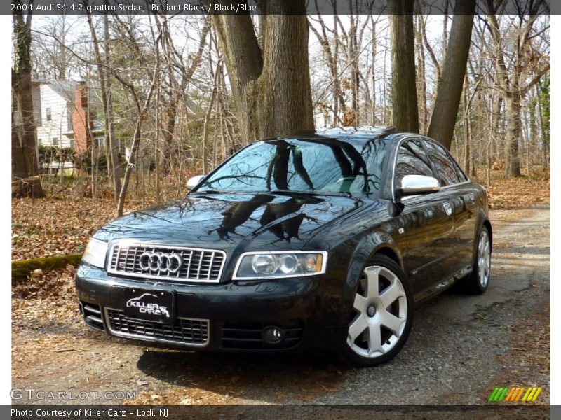 Brilliant Black / Black/Blue 2004 Audi S4 4.2 quattro Sedan