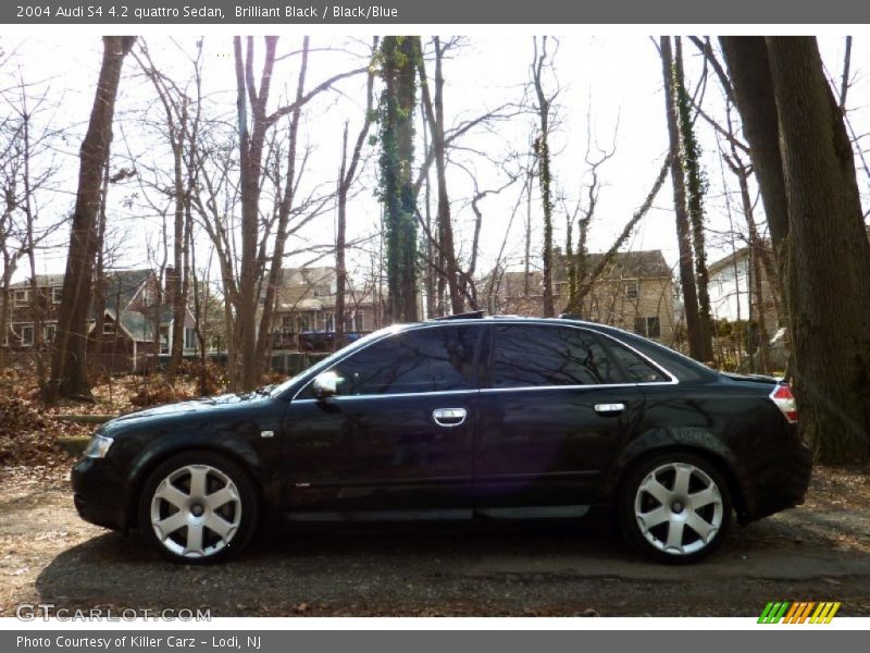 Brilliant Black / Black/Blue 2004 Audi S4 4.2 quattro Sedan