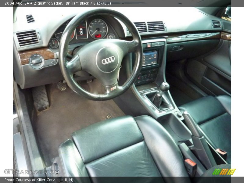 Brilliant Black / Black/Blue 2004 Audi S4 4.2 quattro Sedan