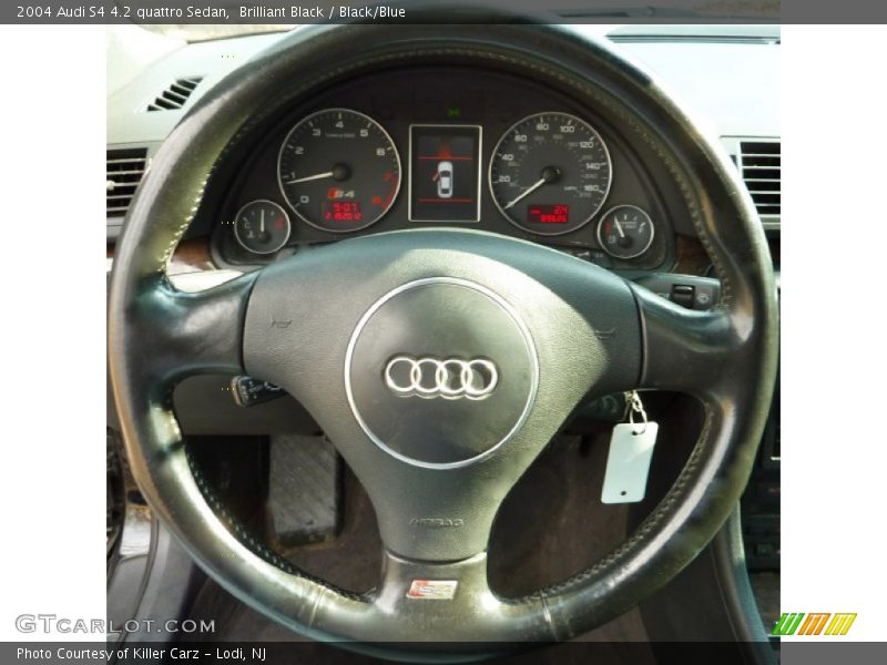 Brilliant Black / Black/Blue 2004 Audi S4 4.2 quattro Sedan
