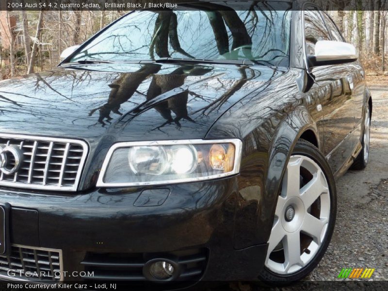 Brilliant Black / Black/Blue 2004 Audi S4 4.2 quattro Sedan