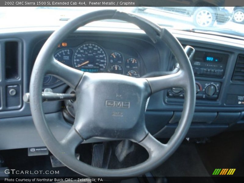Pewter Metallic / Graphite 2002 GMC Sierra 1500 SL Extended Cab 4x4