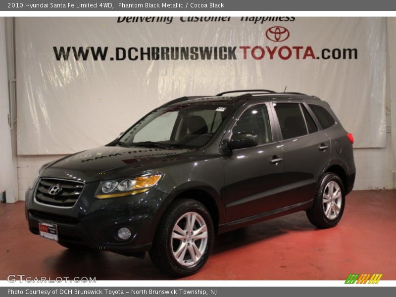 Phantom Black Metallic / Cocoa Black 2010 Hyundai Santa Fe Limited 4WD