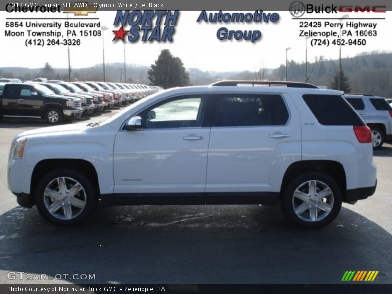 Olympic White / Jet Black 2012 GMC Terrain SLE AWD
